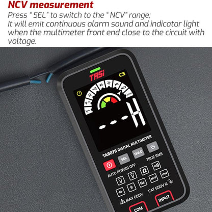 Digital Fully Automatic Smart Burn-Proof Multifunction Large-Screen Multimeter Voltage Resistance Frequency Tester, TASI TA807A, TASI TA807B With Capacitance Test