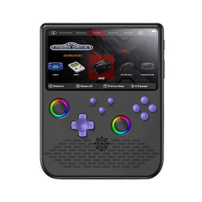 H5 5 Inch IPS HD Handheld Game Console With RGB Ambient Light Retro Mini Arcade, Portable Game Machine, Black Body Grey Key 64G, White Body Purple Key 64G, Black Body Purple Key 64G, White Body White Key 64G, Black Body Grey Key 128G