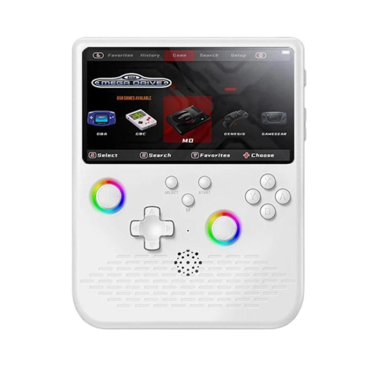 H5 5 Inch IPS HD Handheld Game Console With RGB Ambient Light Retro Mini Arcade, Portable Game Machine, Black Body Grey Key 64G, White Body Purple Key 64G, Black Body Purple Key 64G, White Body White Key 64G, Black Body Grey Key 128G