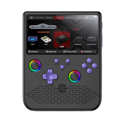 H5 5 Inch IPS HD Handheld Game Console With RGB Ambient Light Retro Mini Arcade, Portable Game Machine, Black Body Grey Key 64G, White Body Purple Key 64G, Black Body Purple Key 64G, White Body White Key 64G, Black Body Grey Key 128G