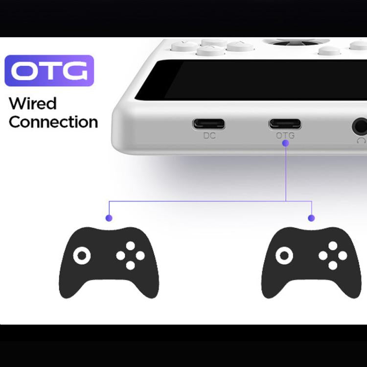 H5 5 Inch IPS HD Handheld Game Console With RGB Ambient Light Retro Mini Arcade, Portable Game Machine, Black Body Grey Key 64G, White Body Purple Key 64G, Black Body Purple Key 64G, White Body White Key 64G, Black Body Grey Key 128G