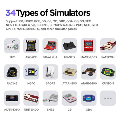 H5 5 Inch IPS HD Handheld Game Console With RGB Ambient Light Retro Mini Arcade, Portable Game Machine, Black Body Grey Key 64G, White Body Purple Key 64G, Black Body Purple Key 64G, White Body White Key 64G, Black Body Grey Key 128G