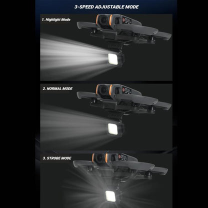 For DJI Avata 2 Night Flight Light Rechargeable LED Fill Light with 3 Light Modes, 180-degree Adjustable Angle Searchlight