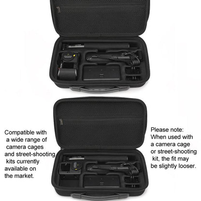 For DJI Osmo Action 6 Adventure Combo Carrying Case Portable Shoulder Bag Battery Handle & 1.5m Extension Rod, Cage Compatible
