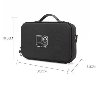 For DJI Osmo Action 6 Adventure Combo Carrying Case Portable Shoulder Bag Battery Handle & 1.5m Extension Rod, Cage Compatible
