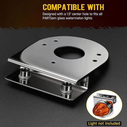 2pcs Car Stainless Steel Under Lamp Bracket Universal Clamp-On Mounting Light Holder For Trucks & Pickups, 90 Degree, 45 Degree