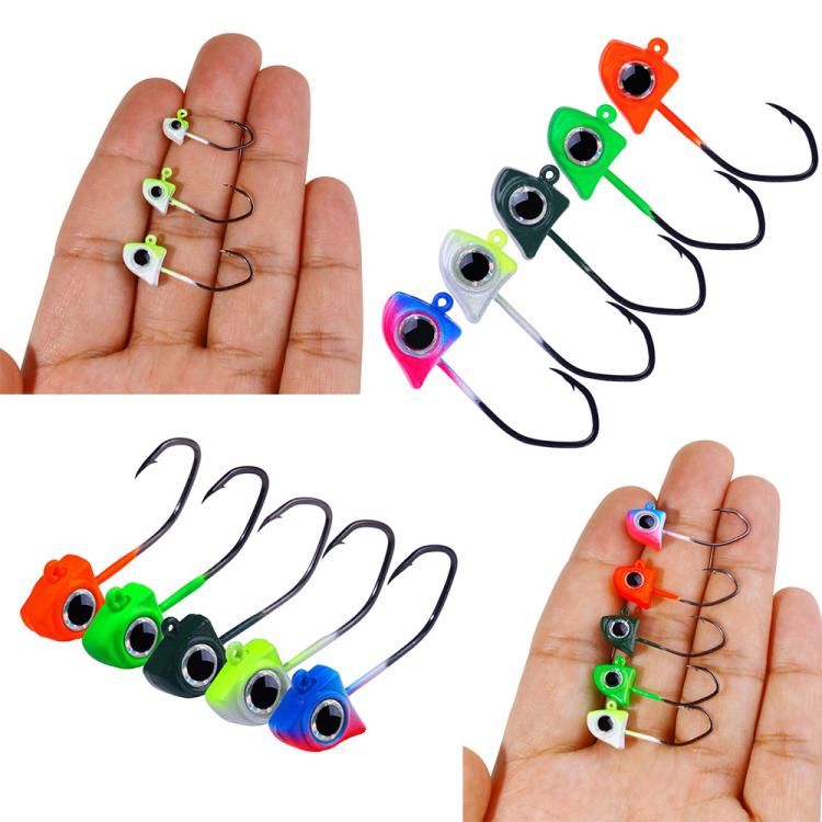 Micro Triangle Jig Head Hook Root Fishing Lure Mini Ultra Small Hook, HENGJIA JI048 5pcs /Pack 0.85g, HENGJIA JI049 5pcs /Pack 1.75g, HENGJIA JI050 5pcs /Pack 3.5g