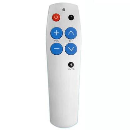 7-Key Universal Learning Remote Control For Seniors Large Buttons Easy To Use IR Remote For TV/STB/DVD/DVB/HiFi, Silver, Black, Backlit Edition