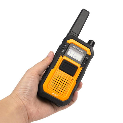 1pair Heavy-Duty IP67 Waterproof Dual PTT Outdoor Shock-Resistant Walkie Talkies, RETEVIS RB48 FRS, RETEVIS RB648 PMR446