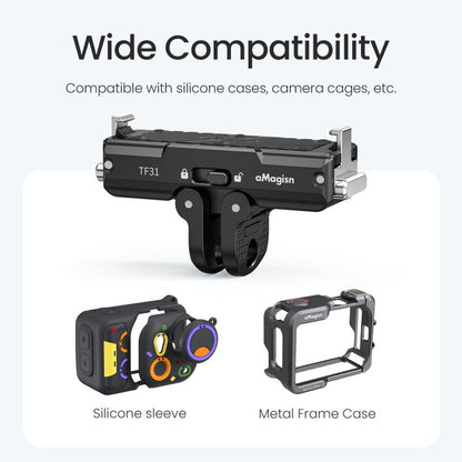 For Insta360 GO Ultra aMagisn Metal Magnetic Quick Release Mount 2.0 Lockable Adapter, For Insta360 GO Ultra