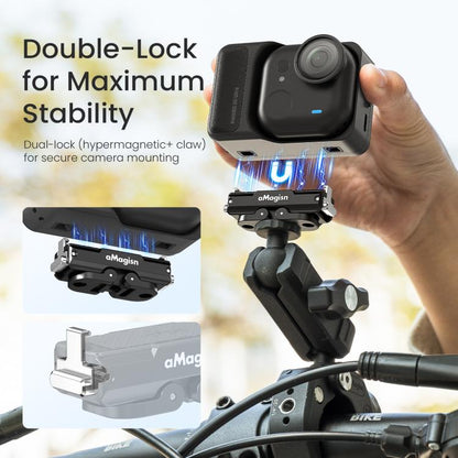 For Insta360 GO Ultra aMagisn Metal Magnetic Quick Release Mount 2.0 Lockable Adapter, For Insta360 GO Ultra