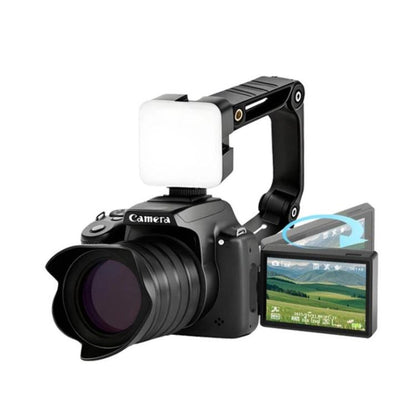 4K Flip-Screen High-Definition Waist-Level Viewfinder SLR Digital Camera, DC207, DC20 + Flash + CPL Lens + Lens Hood + Handheld Tripod