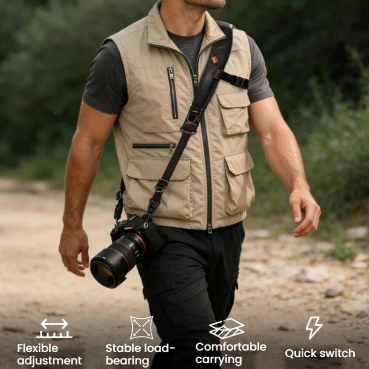 Cwatcun D275 Universal Camera Shoulder Strap Outdoor Anti-Drop Quick-Release Breathable Camera Sling, D275
