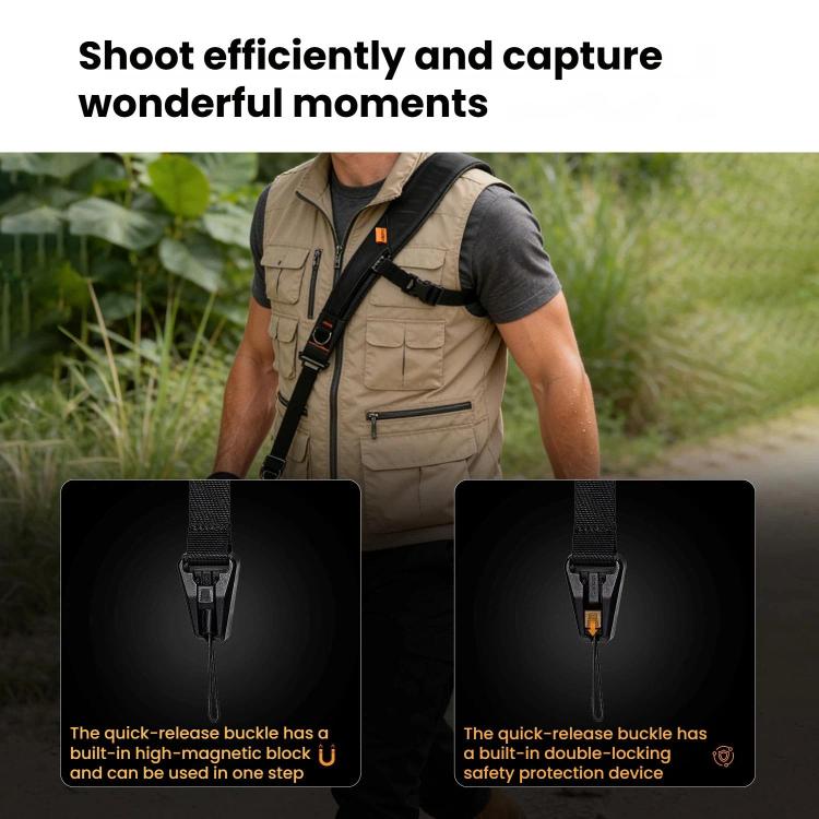Cwatcun D275 Universal Camera Shoulder Strap Outdoor Anti-Drop Quick-Release Breathable Camera Sling, D275