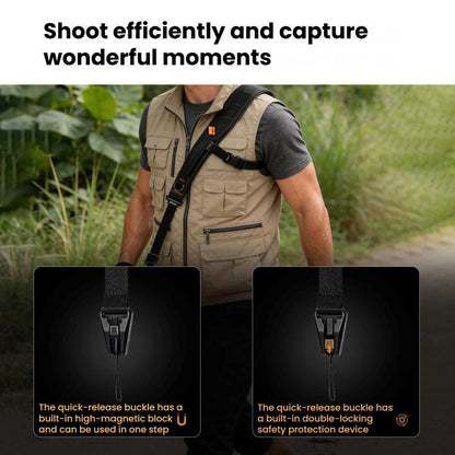 Cwatcun D275 Universal Camera Shoulder Strap Outdoor Anti-Drop Quick-Release Breathable Camera Sling, D275