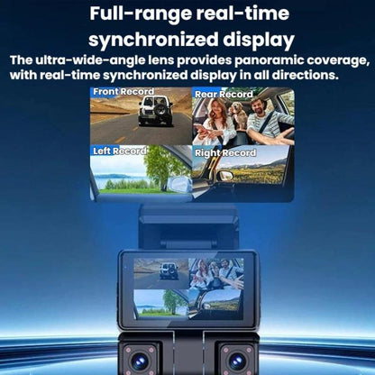 A9 HD Night Vision Dash Camera 360-Degree Parking Monitor With Mobile Phone Connection, Front+Left+Right, Front+Left+Right+Rear, Front+Left+Right+GPS Tracking Antenna