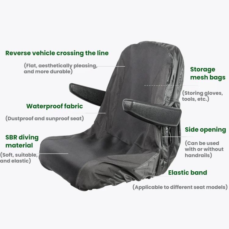 Outdoor Waterproof Sun-Protective Universal Lawnmower Tractor Seat Cover, M, L