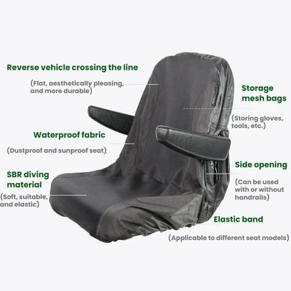 Outdoor Waterproof Sun-Protective Universal Lawnmower Tractor Seat Cover, M, L