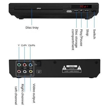 DVD Player High-Definition Mini CD Player, US Plug, EU Plug, UK Plug, AU Plug