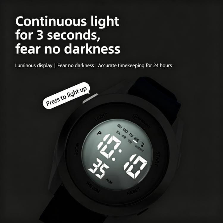 MINGRUI Kids Digital Sport Watch 30M Waterproof Outdoor Wristwatch with LED Backlight, Alarm, Stopwatch, 12/24H