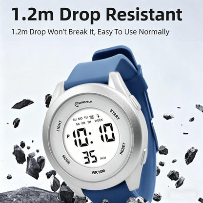 MINGRUI Kids Digital Sport Watch 30M Waterproof Outdoor Wristwatch with LED Backlight, Alarm, Stopwatch, 12/24H