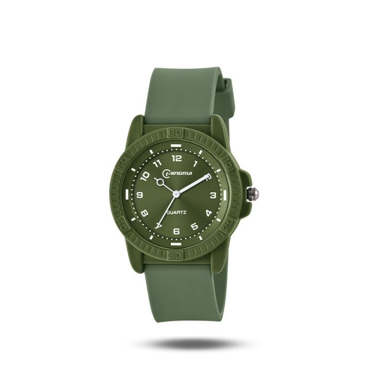 MINGRUI Quartz Watch for Boys Girls Students 30M Waterproof Minimalist Analog Wrist Watch with Soft Silicone Strap