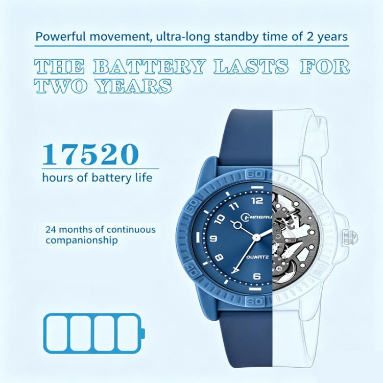 MINGRUI Quartz Watch for Boys Girls Students 30M Waterproof Minimalist Analog Wrist Watch with Soft Silicone Strap