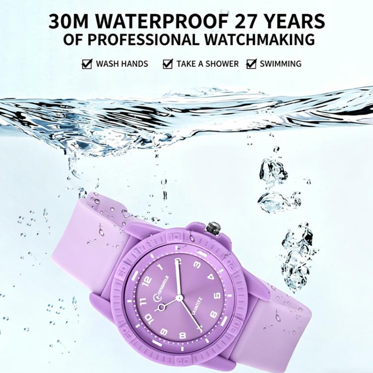 MINGRUI Quartz Watch for Boys Girls Students 30M Waterproof Minimalist Analog Wrist Watch with Soft Silicone Strap