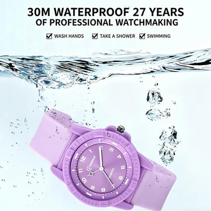 MINGRUI Quartz Watch for Boys Girls Students 30M Waterproof Minimalist Analog Wrist Watch with Soft Silicone Strap
