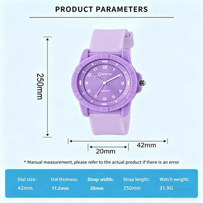 MINGRUI Quartz Watch for Boys Girls Students 30M Waterproof Minimalist Analog Wrist Watch with Soft Silicone Strap