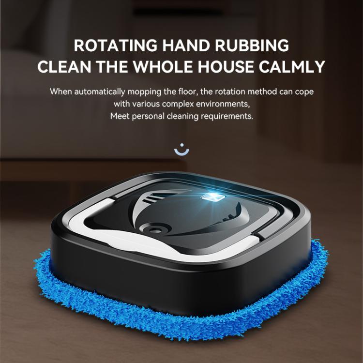 P6 Mini Rechargeable Household Floor Sweeping Robot Smart Multifunctional Floor Mop Cleaner, White With 1 Towel, Black With 1 Towel, White With 3 Towels, Black With 3 Towels