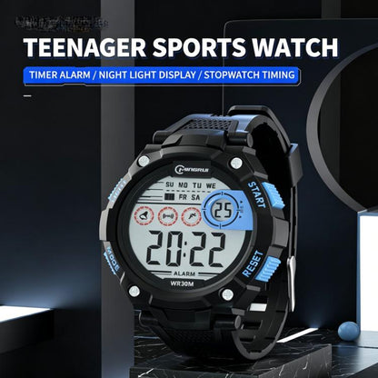 MINGRUI Kids Digital Sports Watch Waterproof Luminous Outdoor Wristwatch With Alarm, Stopwatch, Calendar