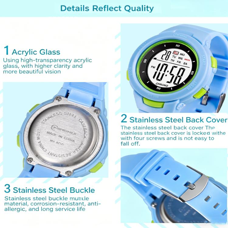 MINGRUI Kids Digital Sport Watch for Boys Girls 30M Waterproof Outdoor Electronic Watches with LED Backlight, Alarm, Stopwatch, Calendar Date