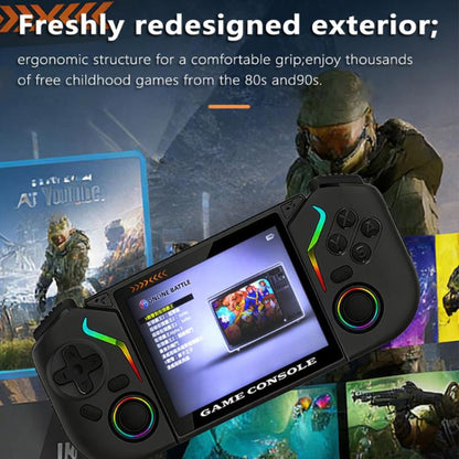 X95 Pro Android 9.0 Handheld Game Console, 3.5 Inch IPS Screen Retro Game Player Support WiFi Video Player with RGB Joystick, 64G, 128G