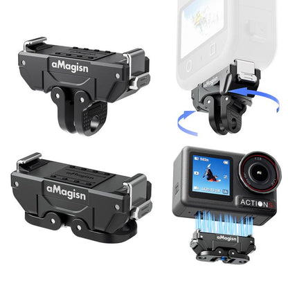 aMagisn 360-Degree Rotatable Magnetic Quick Release Mount For DJI Osmo 360/Action 5 Pro/4/3, For DJI Osmo 360/Action 5 Pro/4/3