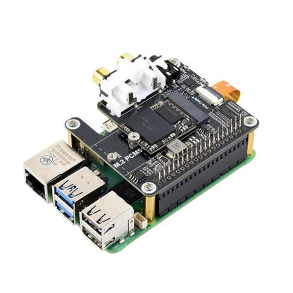 For Raspberry Pi 5 PCIe To M.2 HAT With I2S Audio Extension Supports NVMe Protocol Solid State Drive, Waveshare 34170