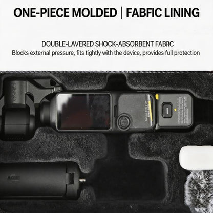 For DJI Osmo Pocket 4 Hard Carrying Case Portable Travel Storage Bag with Wrist Strap & Soft Flannel Inner