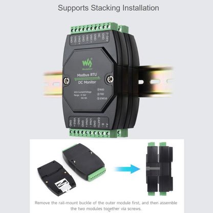 Industrial 4-Ch DC Monitoring Module, 16-Bit High-Precision Acquisition, Supports Voltage And Current Measurement, Modbus RTU Protocol, 33931