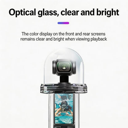 For DJI Osmo Pocket 4 Waterproof Case 60M/196ft Diving Housing Shell with 540-degree Panoramic View Underwater Accessories for Surfing Snorkeling