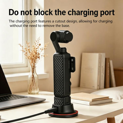 For DJI Osmo Pocket 4/3 Camera 360-degree Swivel Desktop Base Adhesive Stand Non-Slip Fixed Mount