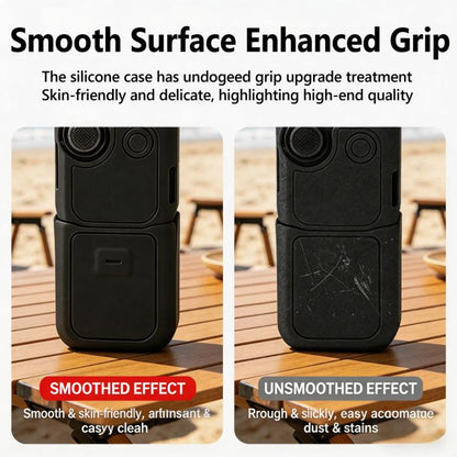 For DJI Osmo Pocket 4 Silicone Case 4-in-1 Full Body Protective Cover Kit Anti-Scratch Shockproof Skin Sleeve with Lanyard
