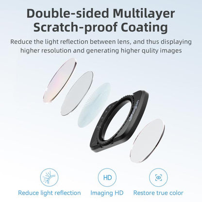 For DJI Osmo Pocket 4 / 3 aMagisn Magnetic Lens Filter, Adjustable CPL, VND  1-5 Stop, VND 6-10 Stop, Black Mist 1/4, ND4/16/64/256, ND1000