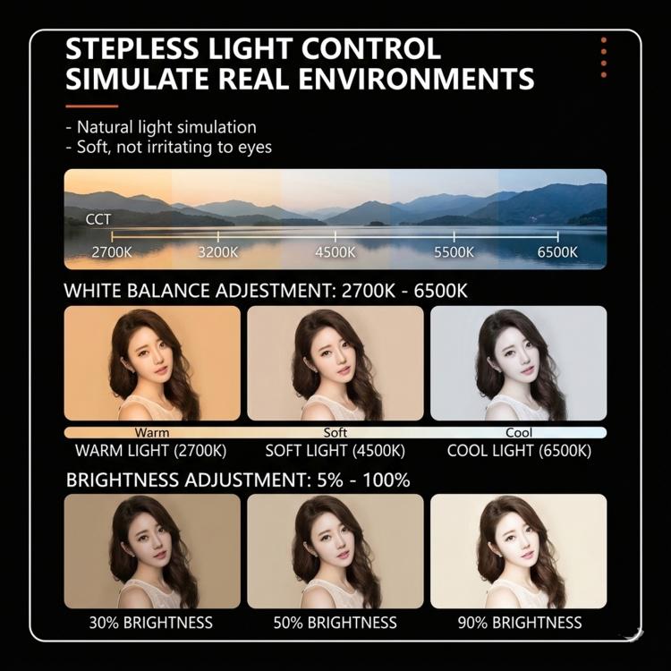 DENGWEI FP150S 150W Rollable LED Video Light With Grid 2700K-6500K Bi-Color Flexible LED Light Panel, EU Plug, US Plug, UK Plug