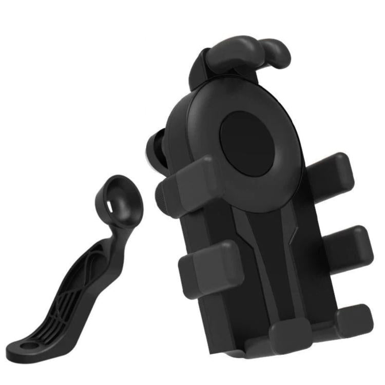 Electric Motorcycle Eight-Armed Fixation Shockproof Phone Mount, All Black Handlebars, Black Orange Handlebars, Orange White Handlebars, Black White Handlebars, All Black Mirror Mounts, Black Orange Mirror Mounts, Orange White Mirror Mounts