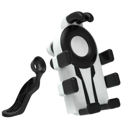 Electric Motorcycle Eight-Armed Fixation Shockproof Phone Mount, All Black Handlebars, Black Orange Handlebars, Orange White Handlebars, Black White Handlebars, All Black Mirror Mounts, Black Orange Mirror Mounts, Orange White Mirror Mounts