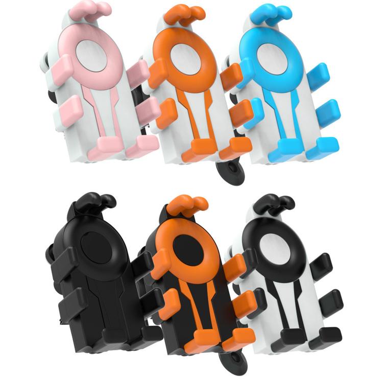Electric Motorcycle Eight-Armed Fixation Shockproof Phone Mount, All Black Handlebars, Black Orange Handlebars, Orange White Handlebars, Black White Handlebars, All Black Mirror Mounts, Black Orange Mirror Mounts, Orange White Mirror Mounts