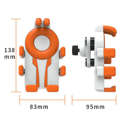 Electric Motorcycle Eight-Armed Fixation Shockproof Phone Mount, All Black Handlebars, Black Orange Handlebars, Orange White Handlebars, Black White Handlebars, All Black Mirror Mounts, Black Orange Mirror Mounts, Orange White Mirror Mounts