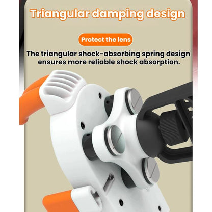 Electric Motorcycle Eight-Armed Fixation Shockproof Phone Mount, All Black Handlebars, Black Orange Handlebars, Orange White Handlebars, Black White Handlebars, All Black Mirror Mounts, Black Orange Mirror Mounts, Orange White Mirror Mounts