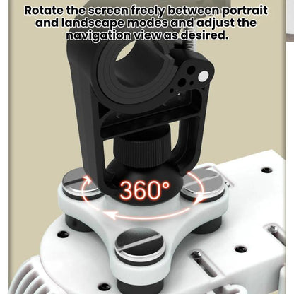 Electric Motorcycle Eight-Armed Fixation Shockproof Phone Mount, All Black Handlebars, Black Orange Handlebars, Orange White Handlebars, Black White Handlebars, All Black Mirror Mounts, Black Orange Mirror Mounts, Orange White Mirror Mounts