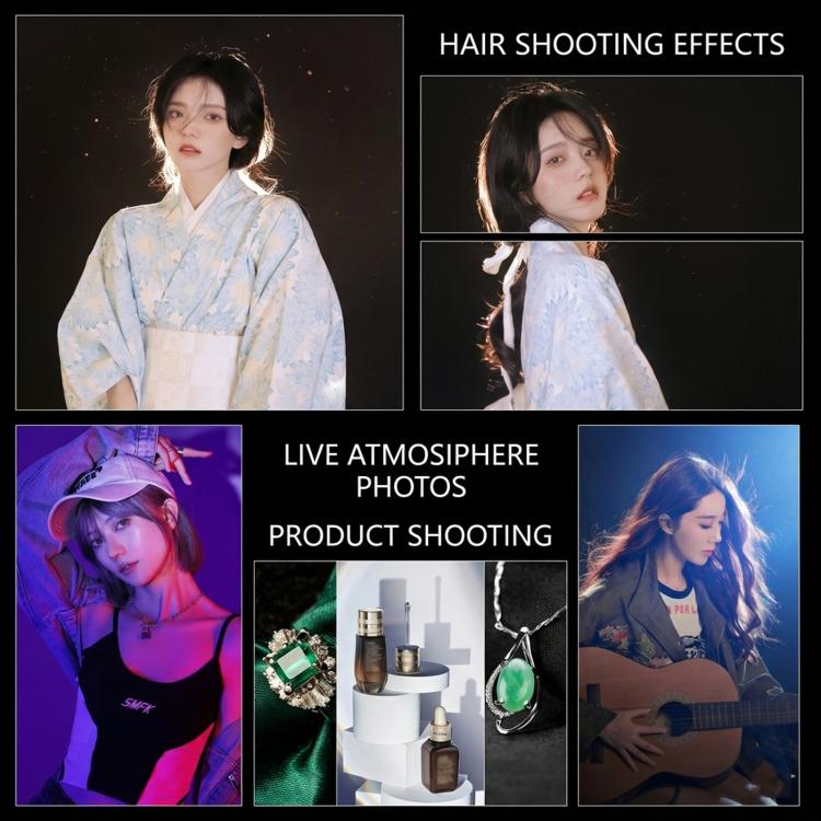 DENGWEI 50W COB LED Hair Light For Live Streaming, Bi-Color 3000K-6500K Studio Spotlight With Adjustable Focus, EU Plug, US Plug, UK Plug